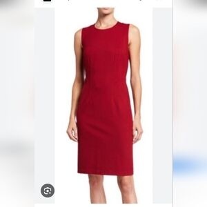 Kobi Halperin Elegant Red Sleeveless Sheath  Dress. Size 8